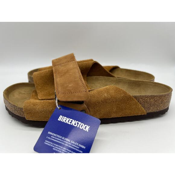 Birkenstock Kyoto Mink Nubuck Suede Leather Slides Men's Size 9 - Picture 2 of 16